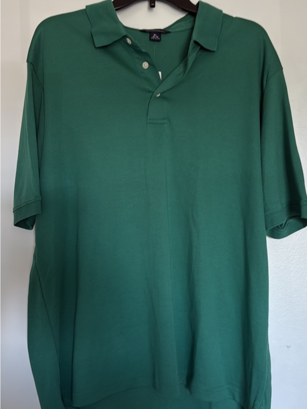 Lands End Forest Green Polo Shirt-XL